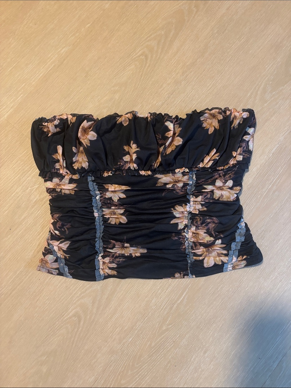 NWT Free People Scottie Printed Tube Crop Top size Large